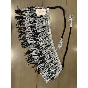 nwt: Sequin Tassel Skirts (black/silver)